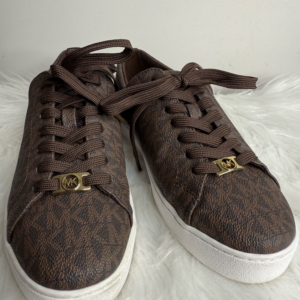 Michael Kors Gold and Brown Monogrammed Interior